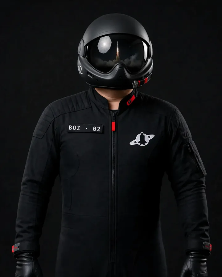 Boz, crew 02, in the StardustX flight suit