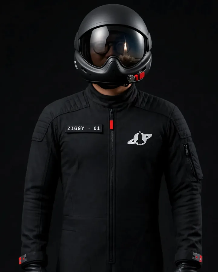Ziggy, crew 01, in the StardustX flight suit